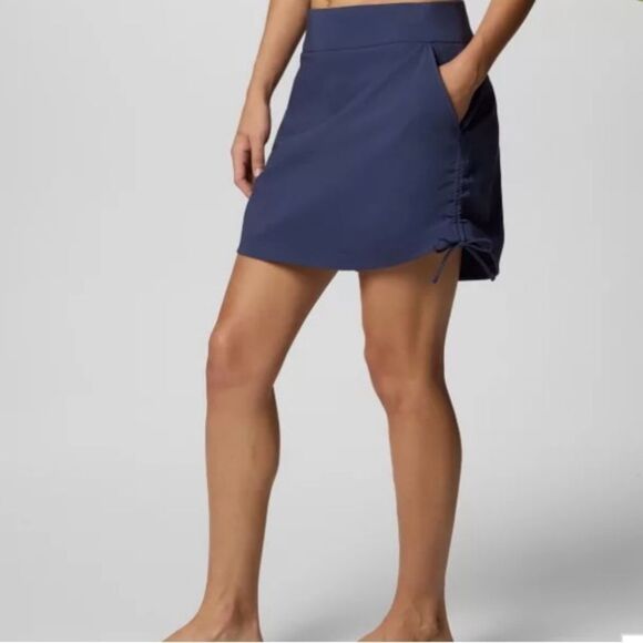 Columbia Plus Blue Skater Ruched Mini Skort Athletic Resort Wear - Picture 2 of 7